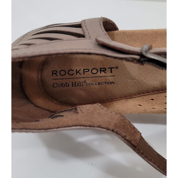 Rockport Cobb Hill Women's Leather Comfort Zip T-Strap Sandal Sz.11 - Picture 6 of 8